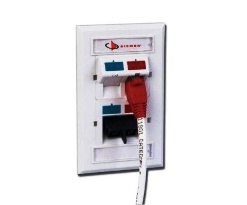 CT2-FP-02 Faceplate 1 PTO CT 2X4 White Siemon