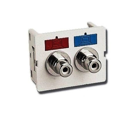 CT-RA-RA-01 MODULE CT FLAT 2 RCA BLACK SIEMON