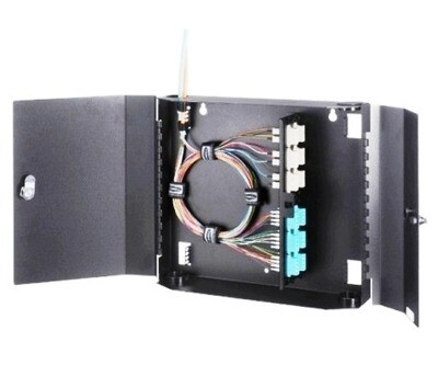 FCW4SP Wallmount F.O. enclosure accepts 4 FSP 12"H X 14"W X 3.25"D Hubbell
