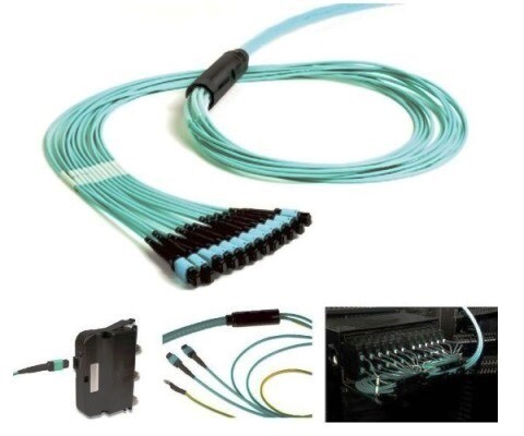 FR12-5VL017M-C Fiber jumper MTP to MTP 12F MM OM4 50/125 XGLO LSOH (Polarity C) 17 mtrs Siemon