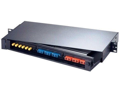 FPR012SCX Patch panel F.O. 12 PTO SC SM/MM (no include ) 1U black Hubbell