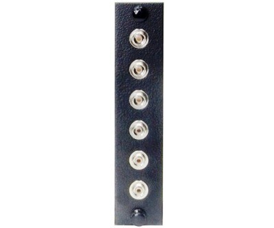 FSPFC6 Panel F.O. 6 FC/PC simplex adapters black Hubbell