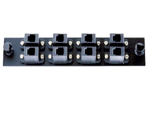 FSPMTRJ8 Panel F.O. 8 MT/RJ duplex adapters black Hubbell