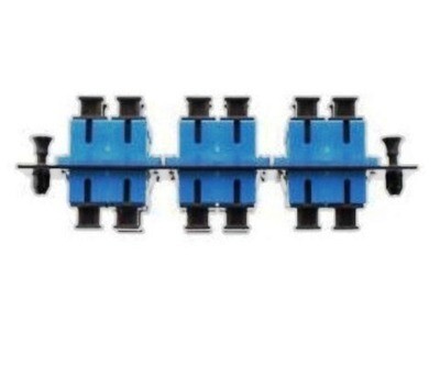FSPSCD6 Panel F.O. 6 SC duplex adapters blue Hubbell