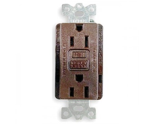 GFR5252A Receptacle GFCI 2P3W 15A 125V brown Hubbell