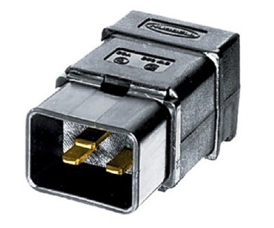 H320P Plug Straight Blade 2P3W 16A 250V IEC 320 International Rated Pressure Screw Terminal Black Hubbell