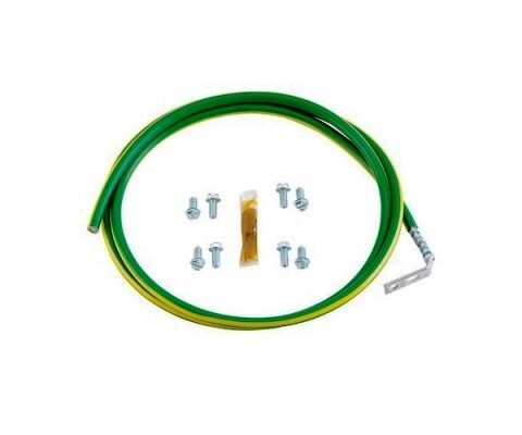 GJS660U Jumper Grounding kits 1.52 Mtrs length #6 AWG green wire with yellow horizontal with LCC6-14JAW-L Panduit