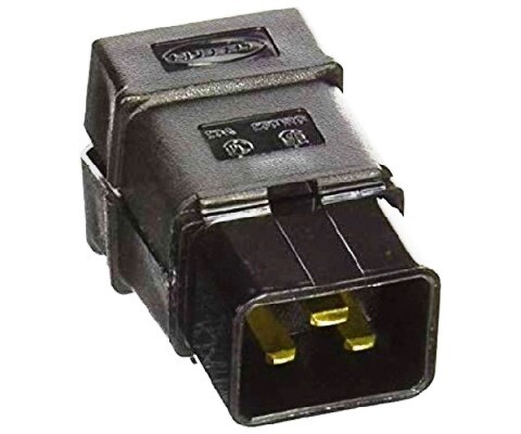 H320P Plug Straight Blade 2P3W 16A 250V IEC 320 International Rated Pressure Screw Terminal Black Hubbell