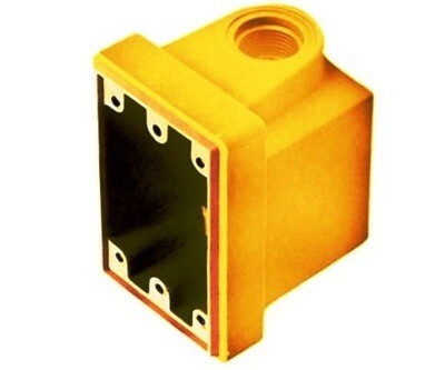 HBL60CM83 Box marine weatherproof 1 gang FD Style deep yellow fiberglass Hubbell