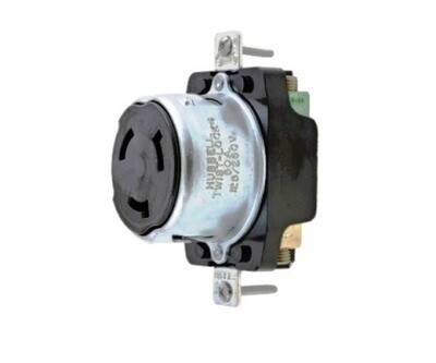 HBL63CM69 Receptacle twist-lock 3P4W 50A 125/250V no nema IP20 marine Hubbell