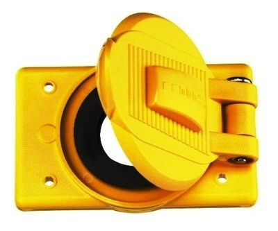 HBL74CM23WO Faceplate 1 gang weatherproof for receptacles 1.55-1.58 Hubbell