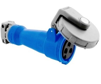 HBL316C6W Pin and sleeve connector 2P3W 16A 220/240V IP67 IEC blue Hubbell