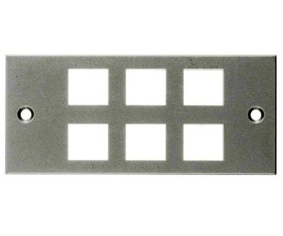 HBL317SGY Faceplate 6PTO for floor-boxes keystone gray Hubbell