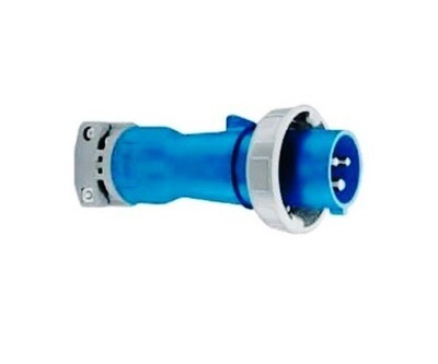 HBL363P6W Pin and sleeve male 2P3W 63A 240V marine IEC blue Hubbell