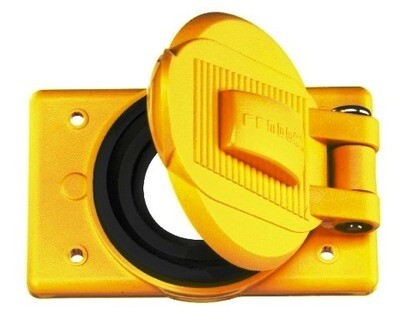 HBL74CM25WOA Faceplate 1 gang weatherproof for receptacles 1.55-1.58 Hubbell