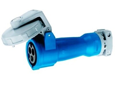HBL316C6W Pin and sleeve connector 2P3W 16A 220/240V IP67 IEC blue Hubbell