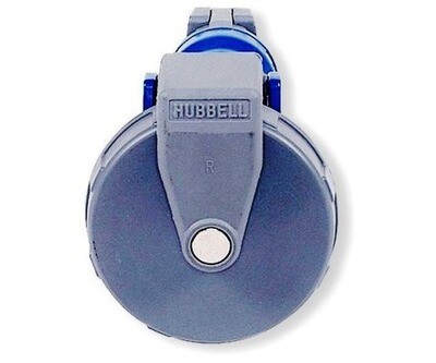 HBL320C6W Pin and sleeve connector 2P3W 20A 250V IP67 IEC blue Hubbell