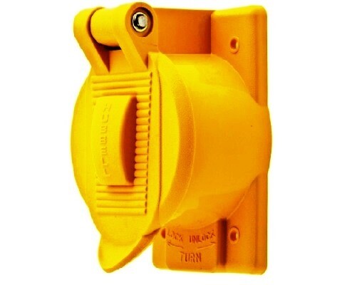 HBL77CM74WO Faceplate 1 gang weatherproof for 50A twist-lock Hubbell