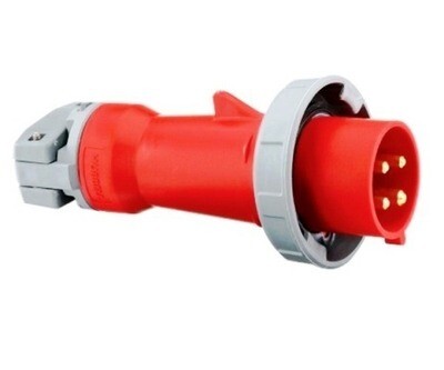 HBL430P7W Pin and sleeve male 3P4W 30A 480V 3PH watertight IEC red Hubbell