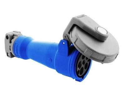 HBL560C9W Pin and sleeve connector 4P5W 60A 120/208V IEC red Hubbell