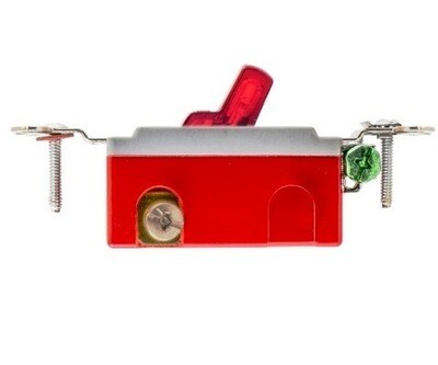 HBL1221PL Switch single position single pole 20A 120/277V with pilot light red toggle Hubbell