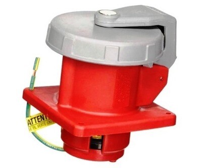 HBL460R7W Pin and sleeve receptacle 3P4W 60A 480V red Hubbell