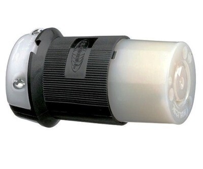 HBL2313 Connector body twist-lock 2P3W 20A 125V (L5-20R) black Hubbell