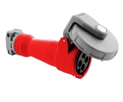 HBL463C6W Pin and sleeve connector 3P4W 63A 380/415V IEC red Hubbell
