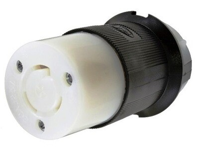 HBL2313 Connector body twist-lock 2P3W 20A 125V (L5-20R) black Hubbell