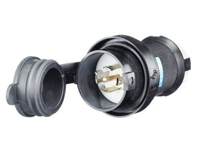 HBL2511SW Plug twist-lock  4P5W 20A 120/208V (L21-20P) watertight black Hubbell