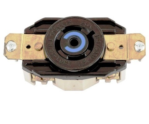 HBL2510 Receptacle twist-lock single 4P5W 20A 120/208V (L21-20R) black Hubbell
