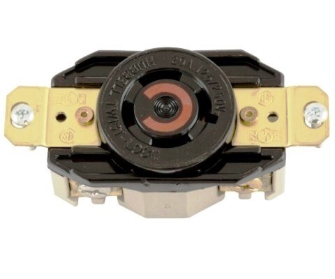 HBL2410 Receptacle twist-lock single 3P4W 20A 125V (L14-20R) black Hubbell