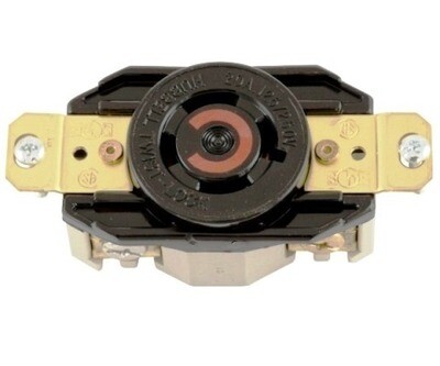 HBL2410 Receptacle twist-lock single 3P4W 20A 125V (L14-20R) black Hubbell