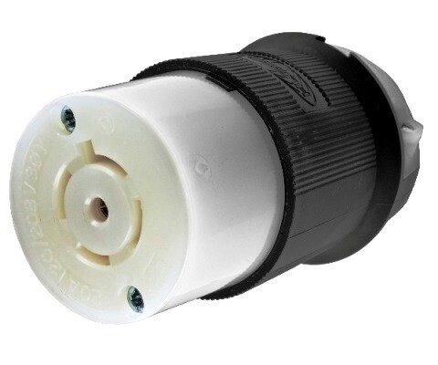 HBL2513 Connector body twist-lock 4P5W 20A 120/208V (L21-20R) black Hubbell