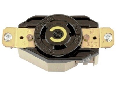 HBL2610 Receptacle twist-lock single 2P3W 30A 125V (L5-30R) (apc 770-0013) black Hubbell