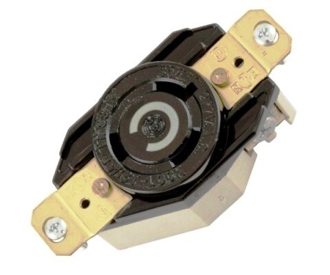 HBL2630 Receptacle twist-lock single 2P3W 30A 277V (L7-30R) black Hubbell
