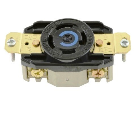Nema: L15-30R HBL2720 Hubbell Twist-Lock Receptacle 30A 3-Phase 250V AC 