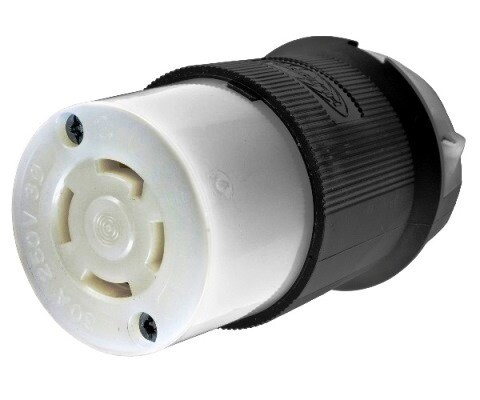 HBL2723 Connector body twist-lock 3P4W 30A 250V (L15-30R) black Hubbell