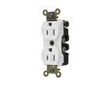 HBL5252W Receptacle duplex 2P3W 15A 125V (5-15R) white Hubbell