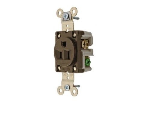 HBL5261I Receptacle straight blade 2P3W 15A 125V single ivory Hubbell