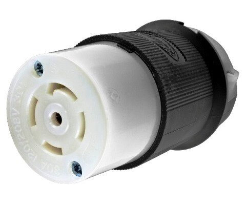 HBL2813 Connector body twist-lock 4P5W 30A 120/208V (L21-20R) black Hubbell