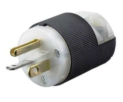 HBL5366C Plug straight blade 2P3W 20A 125V (5-20P) black and white Hubbell