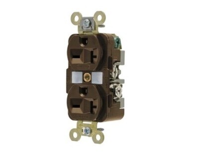 HBL5462 Receptacle straight blade 2P3W 20A 250V (6-20R) brown Hubbell
