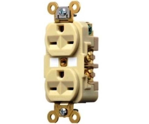 HBL5662I Receptacle straight blade 2P/3W 15A 250V (6-15R) ivory Hubbell