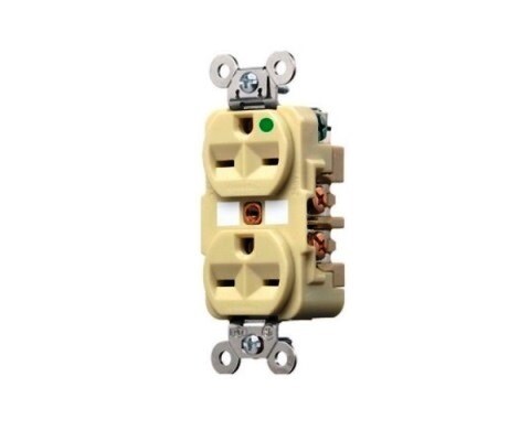 HBL8600 Receptacle hospital 2P3W 15A 125V (6-15R) duplex brown Hubbell