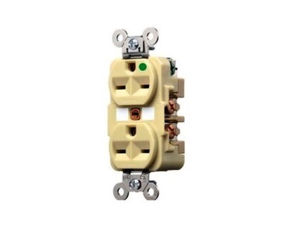 HBL8600 Receptacle hospital 2P3W 15A 125V (6-15R) duplex brown Hubbell