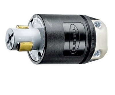 HBL23014HGB Plug hospital HUBBELLLOCK 2P3W 20A 125V (non-nema) black Hubbell