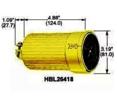 HBL26418 Connector body Hubbellock 3P4W 60A 600V no NEMA Hubbell