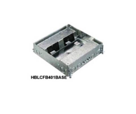 HBLCFB401BASE Box for floor concrete 4 gang shallow stamped Hubbell