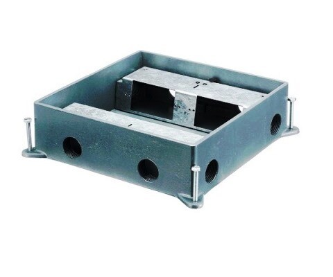 HBLCFB401CB Box for floor concrete 4 gang shallow cast Hubbell